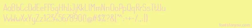 Fonte Handwritten Sans – fontes rosa em um fundo amarelo