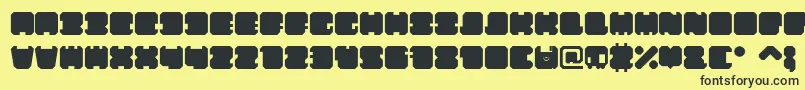 ShdTechnotypeRegular Font – Black Fonts on Yellow Background