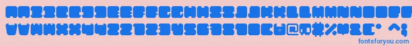 ShdTechnotypeRegular Font – Blue Fonts on Pink Background