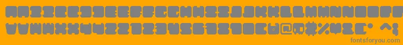 ShdTechnotypeRegular Font – Gray Fonts on Orange Background