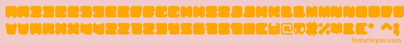 ShdTechnotypeRegular Font – Orange Fonts on Pink Background