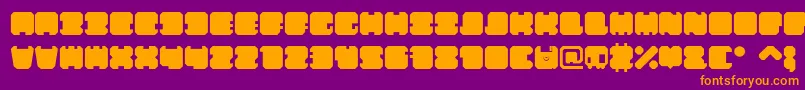 ShdTechnotypeRegular Font – Orange Fonts on Purple Background