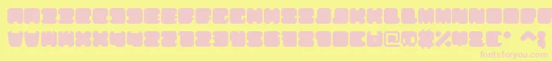 ShdTechnotypeRegular Font – Pink Fonts on Yellow Background