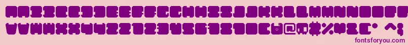 ShdTechnotypeRegular Font – Purple Fonts on Pink Background