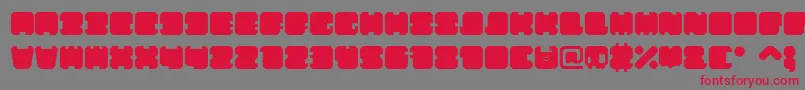 ShdTechnotypeRegular Font – Red Fonts on Gray Background