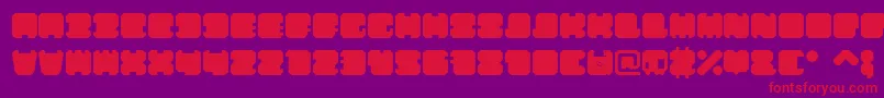 ShdTechnotypeRegular Font – Red Fonts on Purple Background