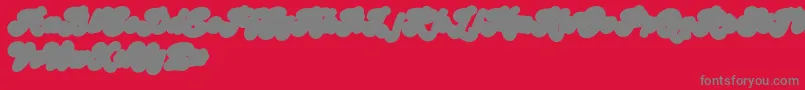 Handy Script Extrude Font – Gray Fonts on Red Background