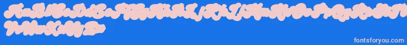 Handy Script Extrude Font – Pink Fonts on Blue Background