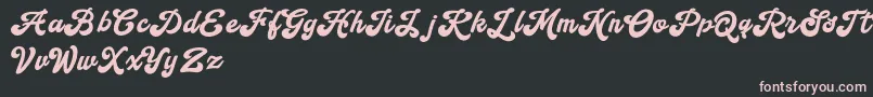 Handy Script Font – Pink Fonts on Black Background