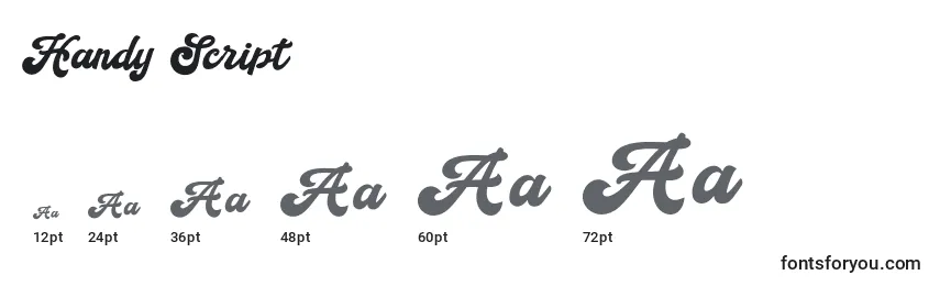 Handy Script Font Sizes