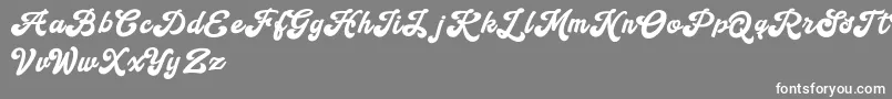 Handy Script-fontti – valkoiset fontit harmaalla taustalla