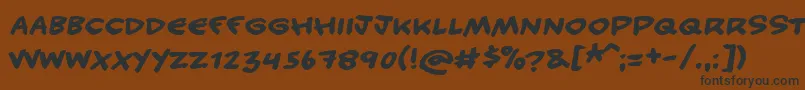 HANDY-fontti – mustat fontit ruskealla taustalla