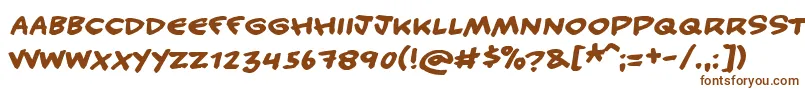 HANDY-fontti – ruskeat fontit valkoisella taustalla