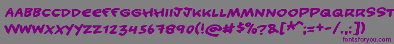 Шрифт HANDY – фиолетовые шрифты на сером фоне
