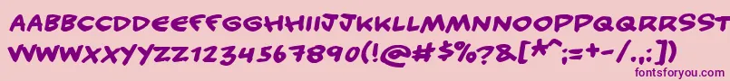 HANDY Font – Purple Fonts on Pink Background