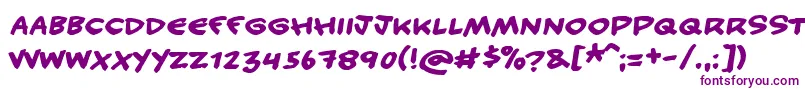 HANDY Font – Purple Fonts on White Background