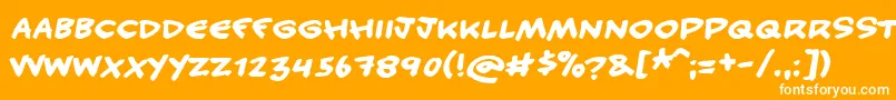 HANDY Font – White Fonts on Orange Background