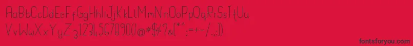 フォントHandypot – 赤い背景に黒い文字