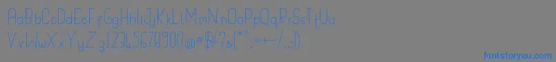 フォントHandypot – 灰色の背景に青い文字