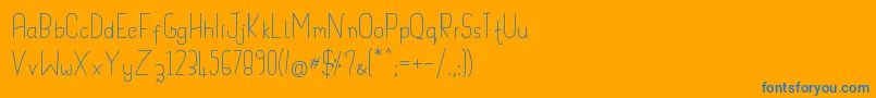 Handypot Font – Blue Fonts on Orange Background