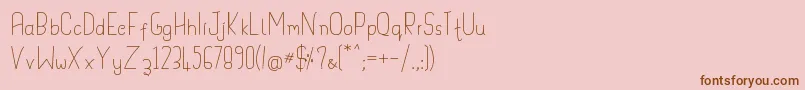 Handypot Font – Brown Fonts on Pink Background