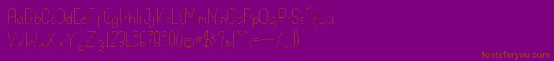 Шрифт Handypot – коричневые шрифты на фиолетовом фоне