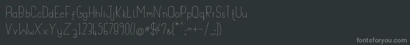 Handypot Font – Gray Fonts on Black Background