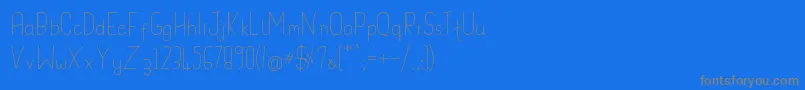 Handypot Font – Gray Fonts on Blue Background