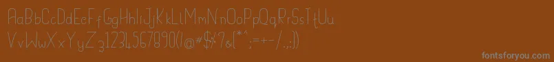 Handypot Font – Gray Fonts on Brown Background