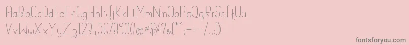 Handypot Font – Gray Fonts on Pink Background