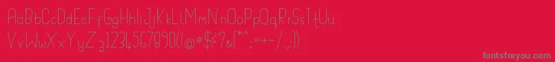 Handypot Font – Gray Fonts on Red Background