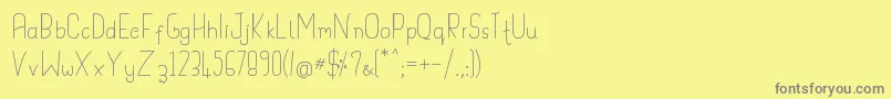 Handypot Font – Gray Fonts on Yellow Background