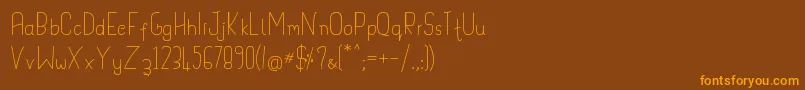 Handypot Font – Orange Fonts on Brown Background
