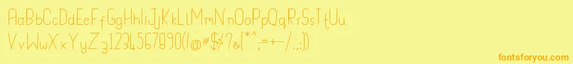 Handypot Font – Orange Fonts on Yellow Background