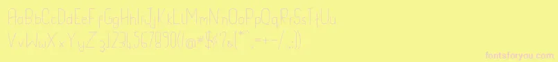 Handypot-Schriftart – Rosa Schriften auf gelbem Hintergrund