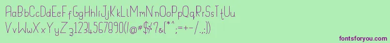 Handypot Font – Purple Fonts on Green Background