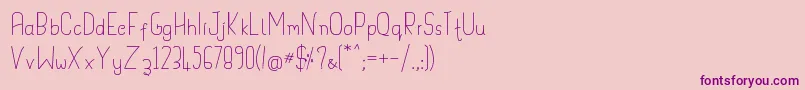 フォントHandypot – ピンクの背景に紫のフォント