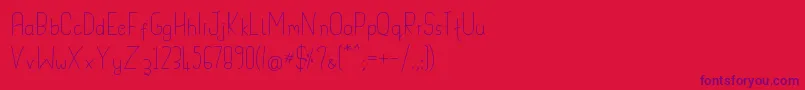 Handypot Font – Purple Fonts on Red Background