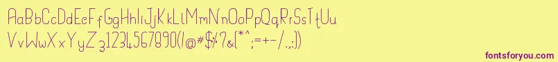 Шрифт Handypot – фиолетовые шрифты на жёлтом фоне