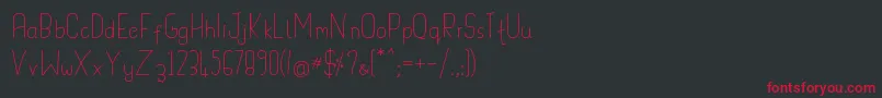 Handypot Font – Red Fonts on Black Background