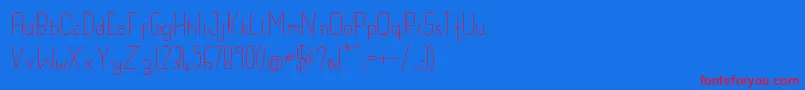 フォントHandypot – 赤い文字の青い背景