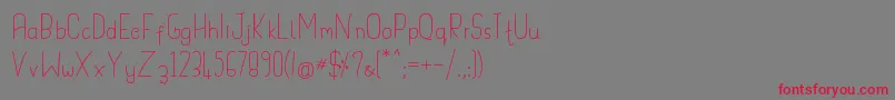 Handypot-Schriftart – Rote Schriften auf grauem Hintergrund