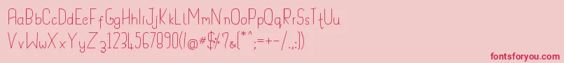 Handypot Font – Red Fonts on Pink Background