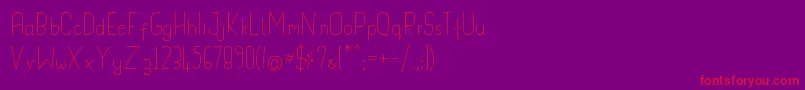 Handypot Font – Red Fonts on Purple Background