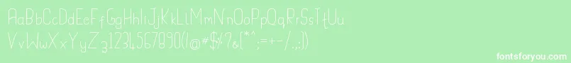フォントHandypot – 緑の背景に白い文字