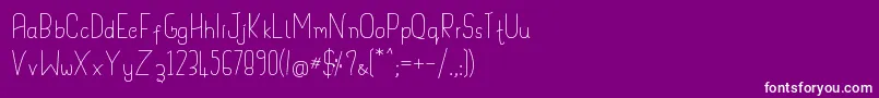 フォントHandypot – 紫の背景に白い文字