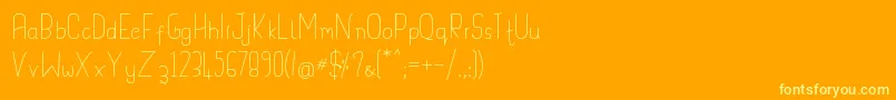 Handypot Font – Yellow Fonts on Orange Background
