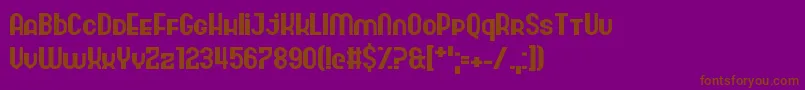 Шрифт Hangar Nine – коричневые шрифты на фиолетовом фоне