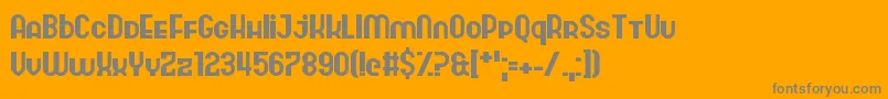 Weitere Informationen zur Hangar Nine-Schriftart Hangar Nine-Schriftart – Graue Schriften auf orangefarbenem Hintergrund