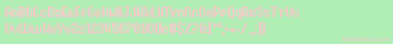 Hangar Nine Font – Pink Fonts on Green Background